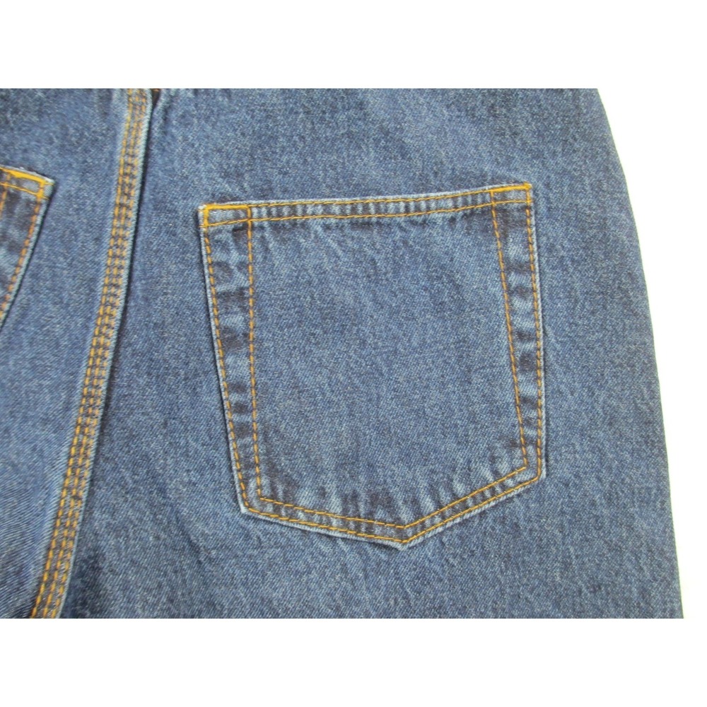 NEW Adidas x Ivy Park Pants Womens‎ Large Blue Denim Snap Jeans Wide Leg Beyonce - Picture 9 of 13